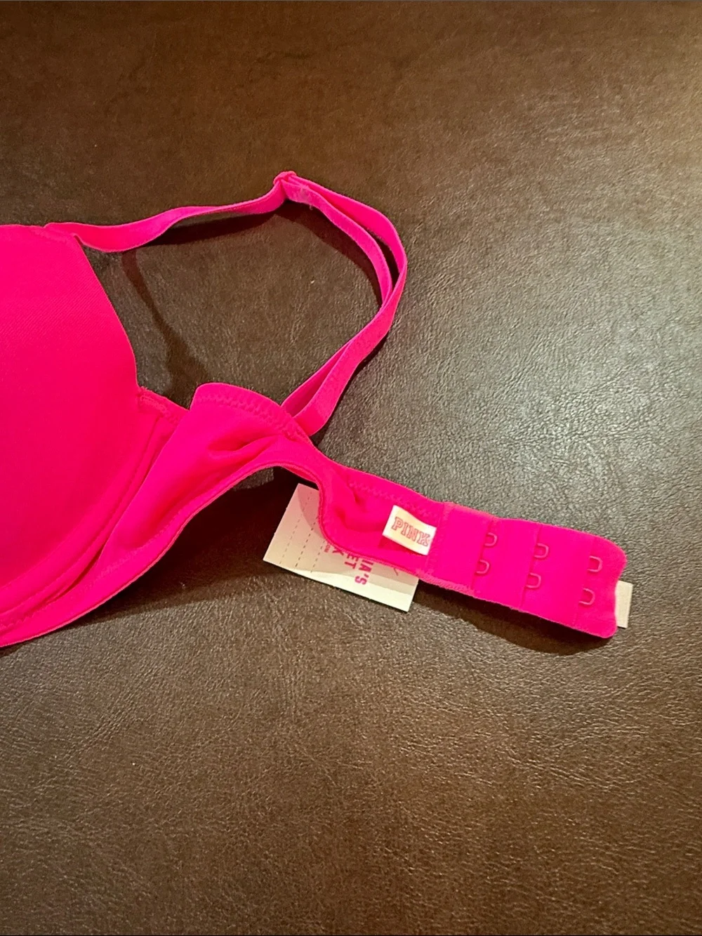 NWT Victoria’s Secret neon Hot Pink no pushup lining/ regular Bra 32c - Picture 2 of 4
